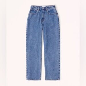 Abercrombie & fitch curve love high rise loose jeans in color dark